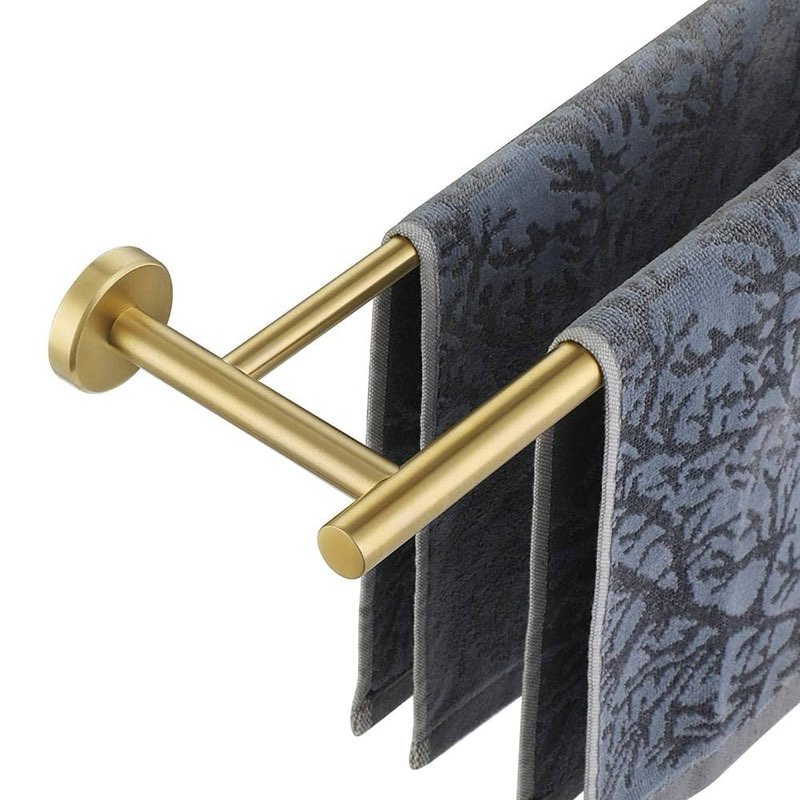 jqk champagne bronze bath towel bar, 27 inch 304 stainless steel thicken 0.8mm towel rack bathroom, 