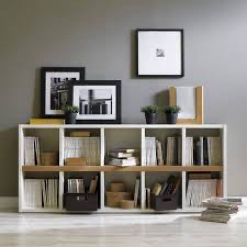 cream bookcase 