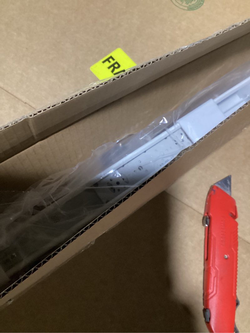 Condition photo showing New/Like New for LazBlinds Cordless Cellular Shades, No Tools No Drill Blackout Honeycomb Shades Pleated Blinds for Windows, 23'' W x 48'' H, Silver White Blackout-silver White 23'' W x 48'' H