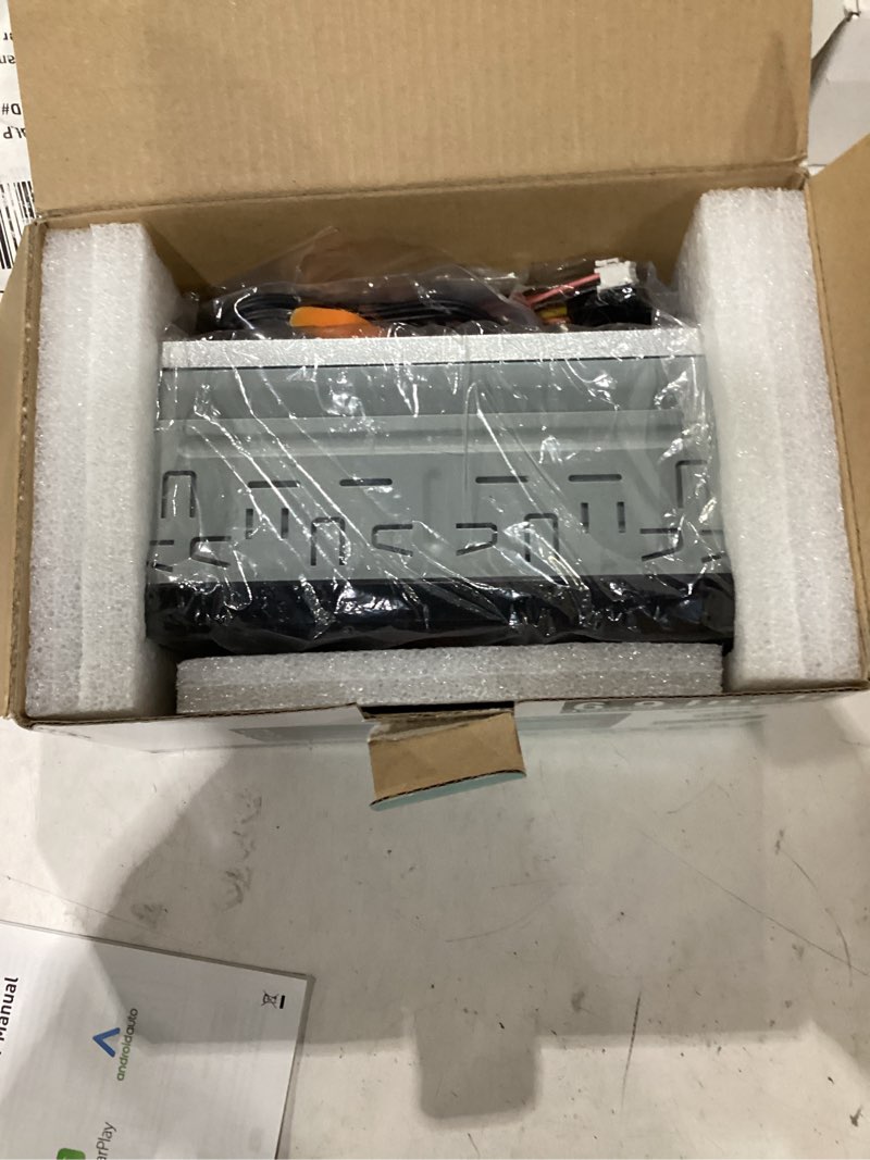 Condition photo showing Good Condition for 6.8" single din car stereo with wireless apple carplay android auto, car radio with 1280 * 600 ips touchscreen,bluetooth 5.2, fm radio,dual usb ports,type-c quick charge, backup camera, eq subwoofer