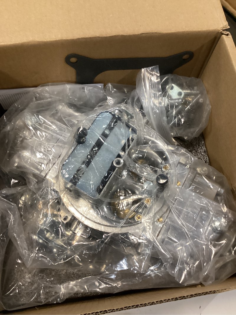 Condition photo showing New/Like New for br-67255 carburetor replacement for quick fuel carburetor, 650 cfm, 4150, 4 barrel, electric choke, mechanical secondaries