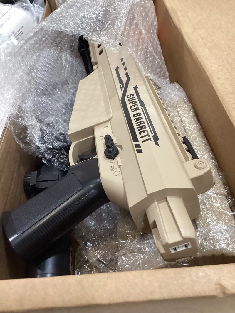 Condition photo showing As Is for gel splat blaster - 42 inch big size - manual and full auto splatter 12 orby per second - 7.4v modular rechargeable battery powered - for ages 14+