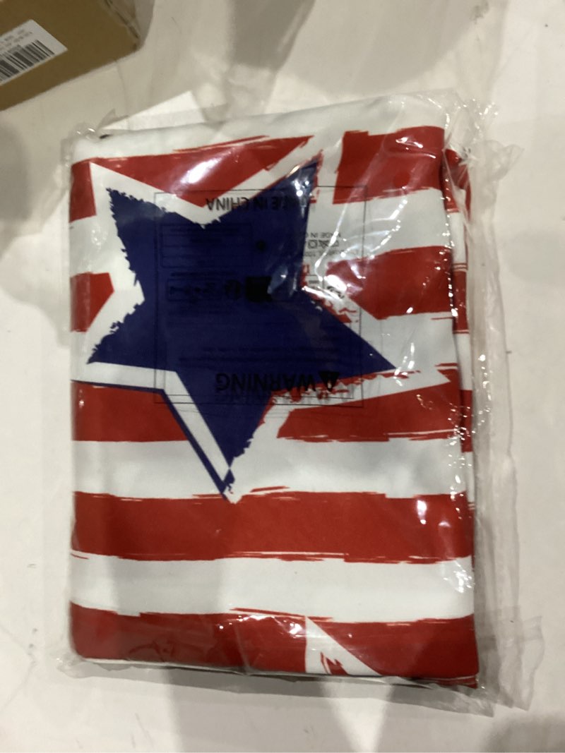 Condition photo showing New/Like New for sastybale 4th of july tablecloth for rectangle tables, independence day table cover with star and st