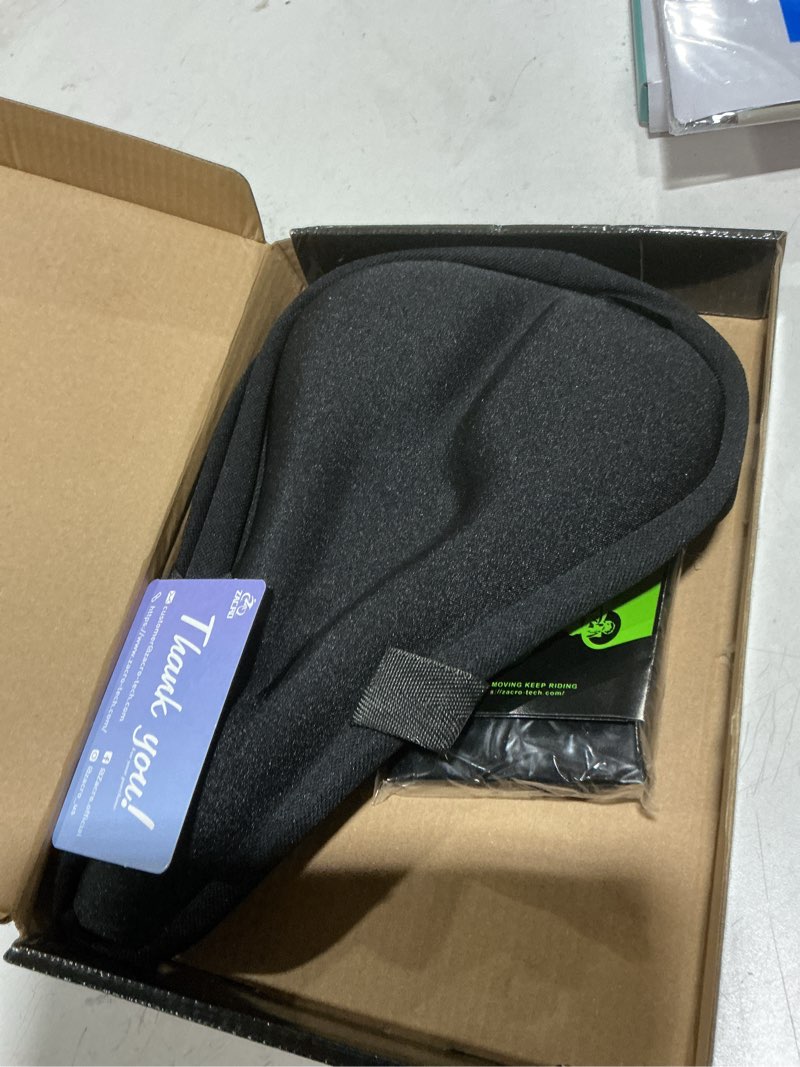 Condition photo showing Good Condition for zacro bike seat cushion - gel padded bike seat cover for men women comfort, extra soft exercise bicycle seat compatible with peloton, outdoor & indoor bike saddles black small