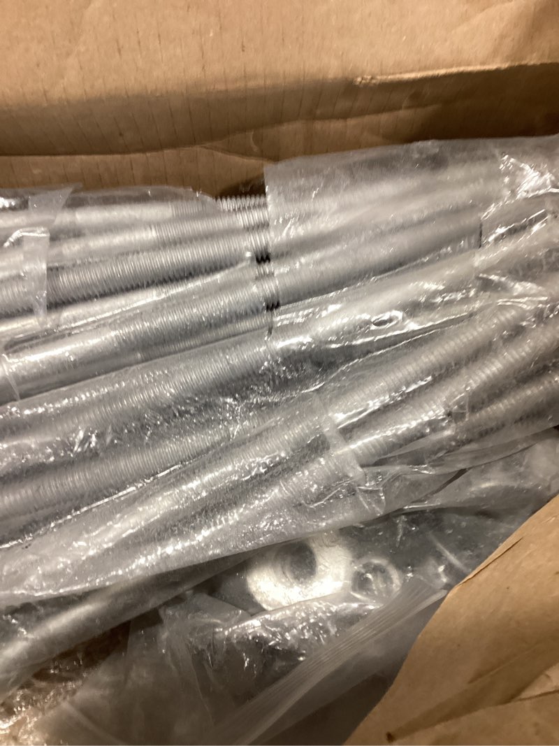 Condition photo showing Good Condition for therwen 40 pack 1/2" x 10" carriage bolts kits 307a 1/2" uss flat washers and hex nuts hot dipped galvanized grade 6" thread length 13 tpi carriage bolts kits for wooden deck fence garden 40 1/2" x 10"