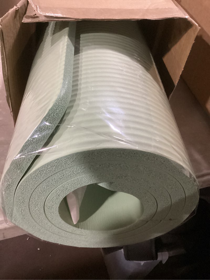 Condition photo showing New/Like New for cap barbell high density exercise yoga mat 68\\\"x24\\\"x 1/2\\\" - mint green
