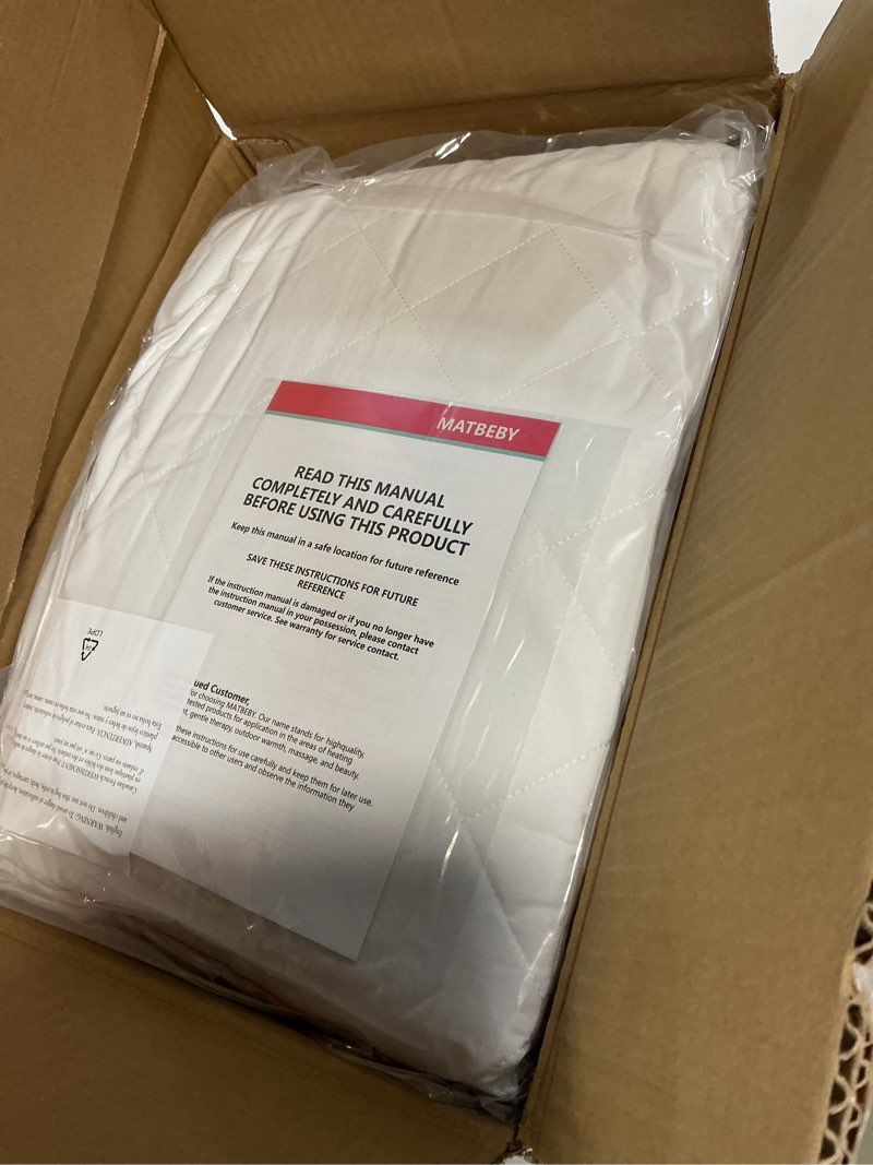 Condition photo showing Good Condition for Heated Mattress Pad Queen Size, Electric Mattress Pad Cover w/Dual Control 8 Heating Settings, Bed Warmer w/ 4 Auto Shut Off Settings, UL Certified, Deep Pocket, Machine Washable, White White - Diamond Queen