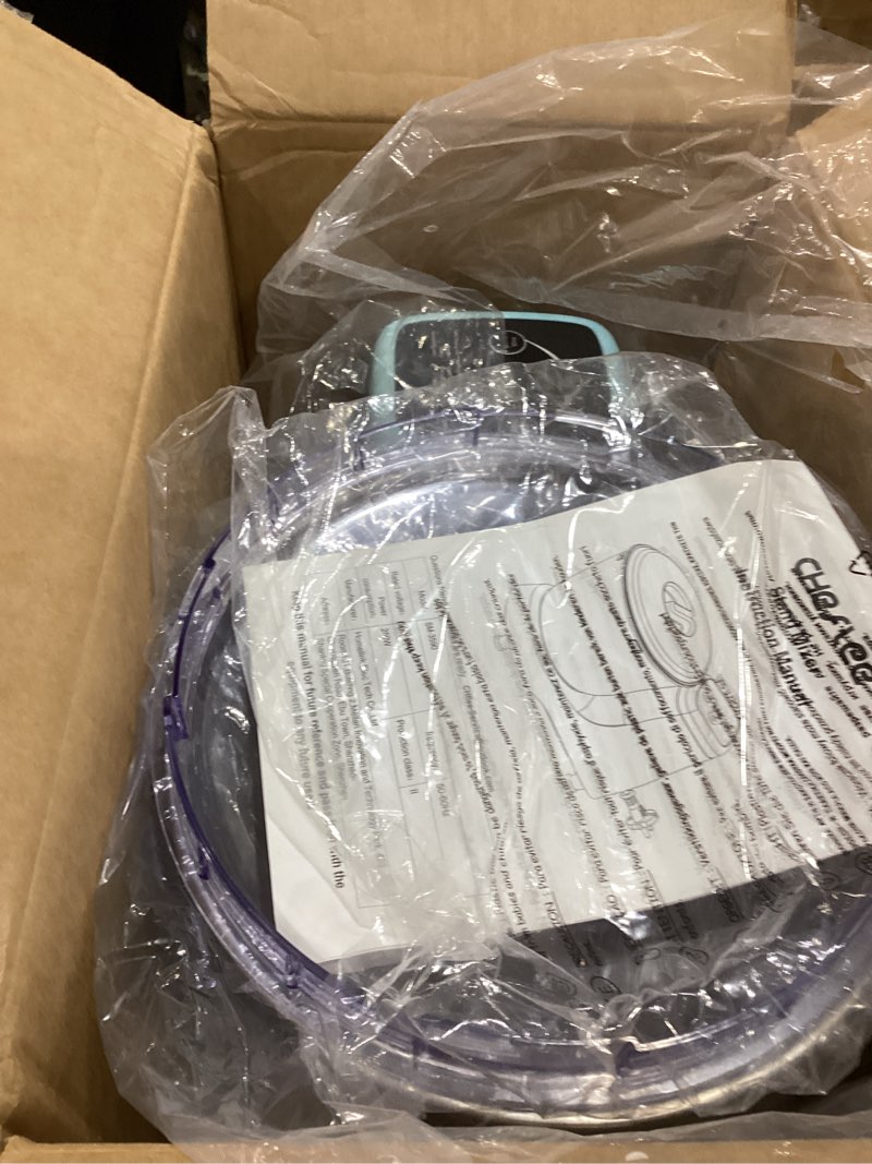 Condition photo showing As Is for CHeflee Electric Dough Maker 250W,5.5 QT Smart Kneading and Fermenting Mixer Machine,Adjustable Time, 304 Stainless Steel Bowl,Blue