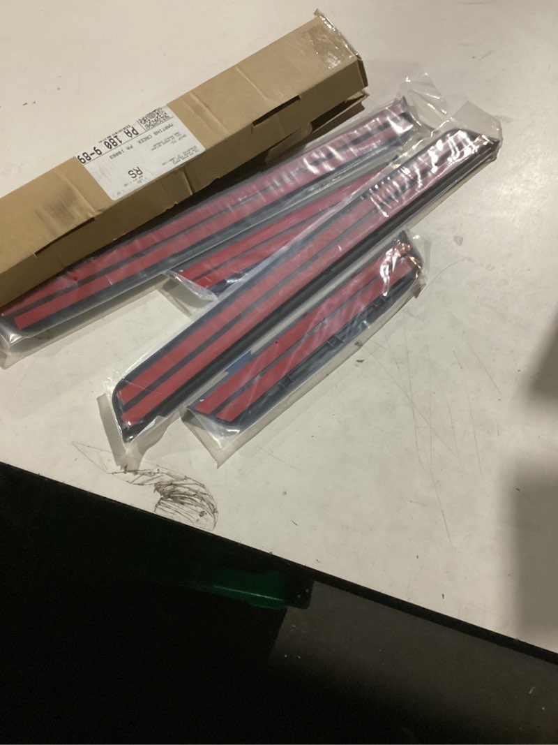 Condition photo showing New/Like New for 4Pcs Stainless Steel Car Door Sill Protectors Door Threshold Protector Front and Rear Door Car Pedal Kick Protection Door Sill Scuff Plate Car Trim Sport(Door Width 1.97" Black)