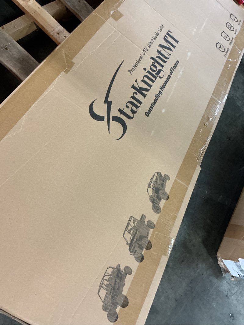 Condition photo showing New/Like New for starknightmt flip windshield compatible with 2015-2026 kawasaki mule pro fxt 2016-2026 fx dx dxt | hard coated polycarbonate anti-uv clear front fold window for farm & ranch no rattle easy install flip down