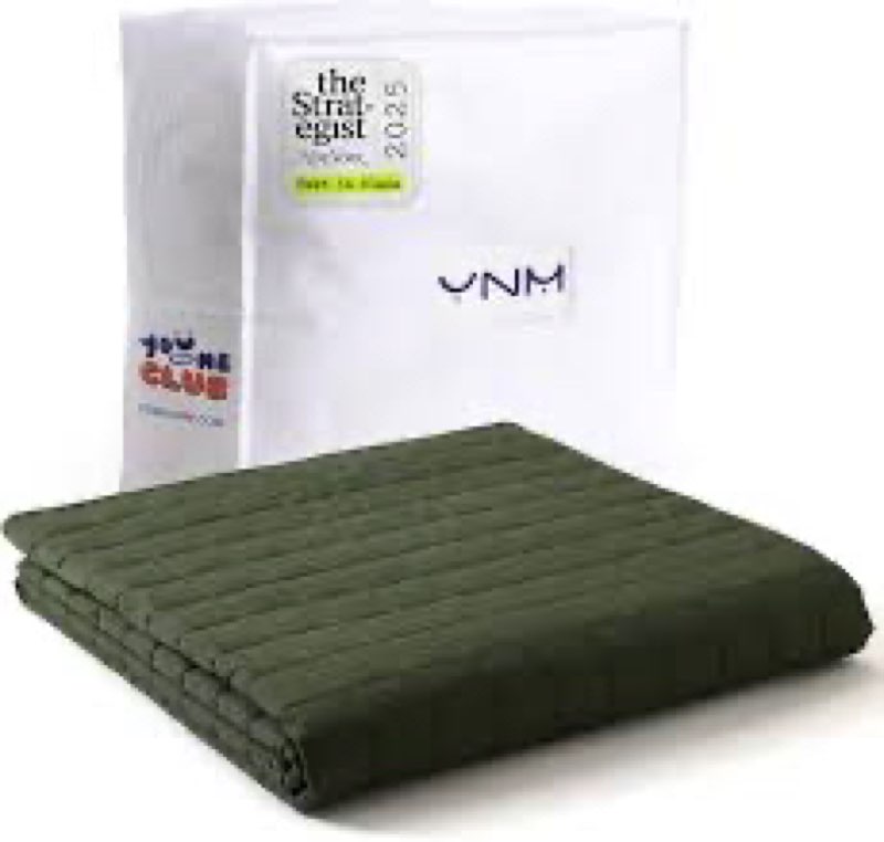 YnM Exclusive 50 lbs Weighted Blanket, Extra Heavy Cotton Bed Blanket for Two Persons, Ideal for Que