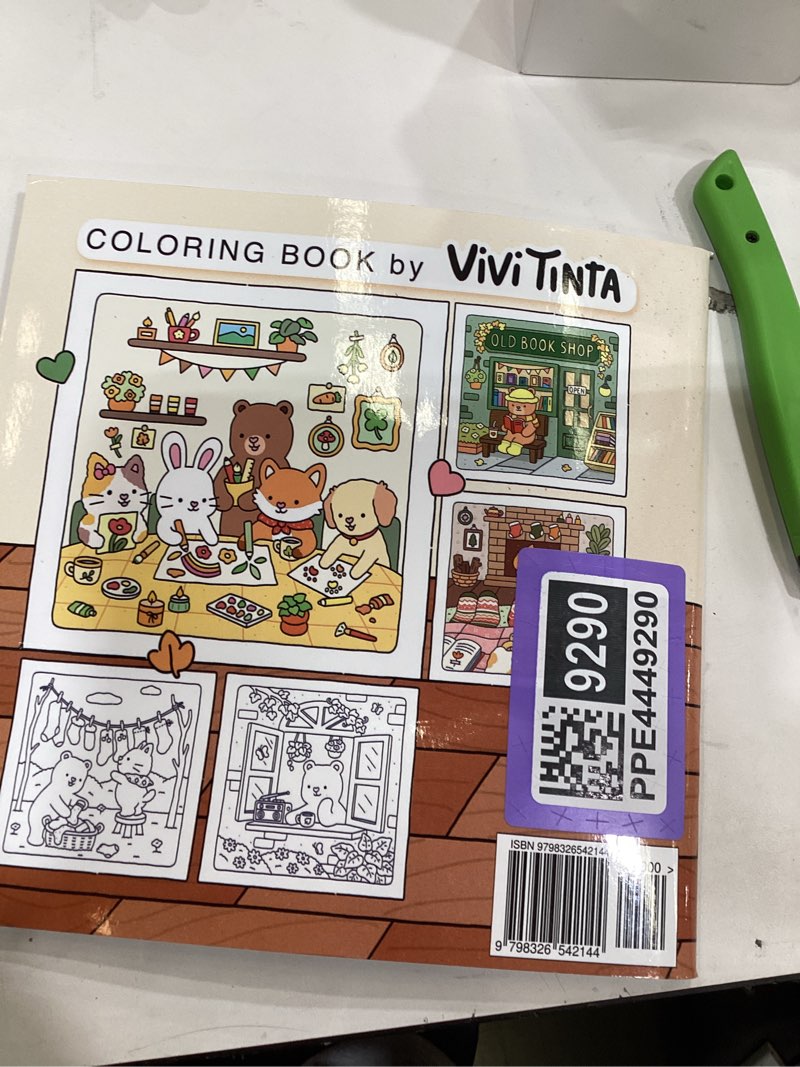 Condition photo showing As Is for Fuzzy hygge coloring book for kids
