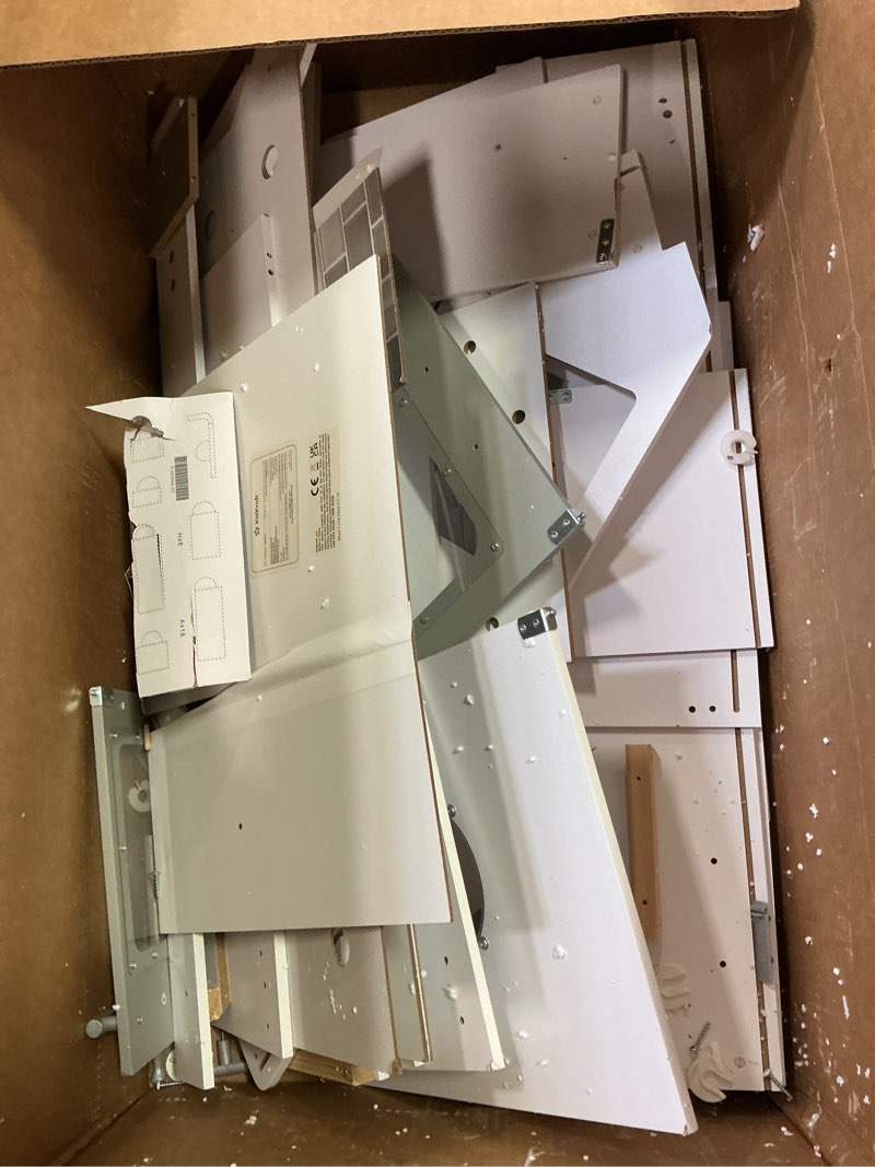 Condition photo showing item condition for KidKraft Ultimate Corner Wooden Play Kitchen with Lights & Sounds, Play Phone and Curtains, White