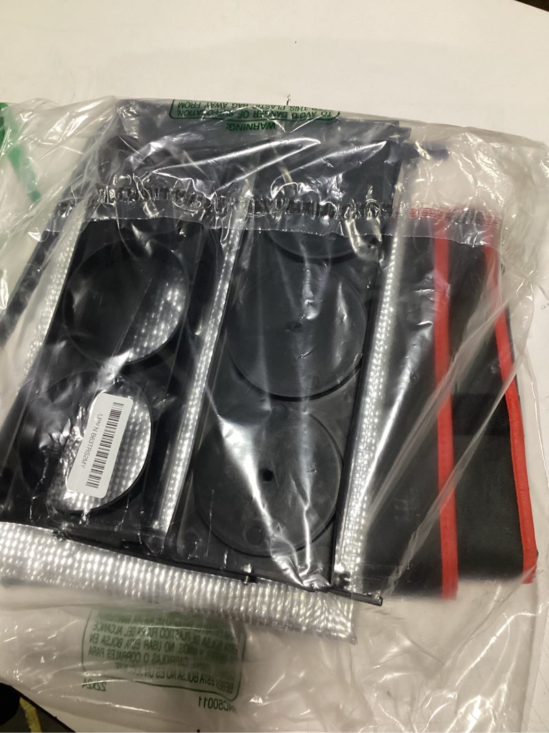 Condition photo showing Good Condition for Bodaon XXXL Insulated Food Delivery Bag with Hard Bottom & 6-Cup Drink Carrier, Professional Pizza Delivery Bag for Commercial Catering, Thermal Frozen Grocery Bags, Heavy-Duty Hot Cold Carrier Black-red Bag with Drink Carrier 23"x14"x15" with Hard Bottom
