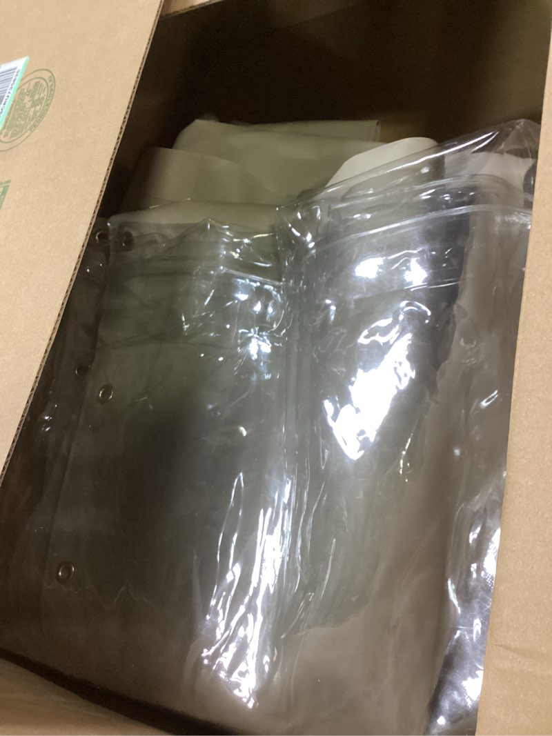 Condition photo showing item condition for Covers & All Outdoor Clear Panel Curtain, 12 oz Vinyl Outdor Curtains for Patio, Waterproof & Weather Resistant Tarp with Brass Grommets for Pergola, Porch, Gazebos, Balcony (8'H x 12'W feet, Beige) Beige 8x12