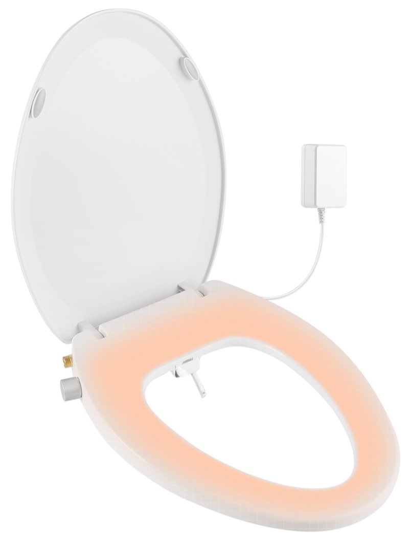 mijashy Electric Bidet Toilet Seat, Elongated, Warm Water with Air Dryer, Heated Seat and Slow Close