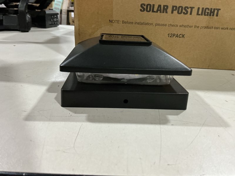 Condition photo showing Good Condition for volisun 4x4 solar post cap light 12pack,solar fence - post lights outdoor waterproof for wooden/vinyl post,black deck post cap light solar powered with warm white for garden/patio/porch black 12 pack