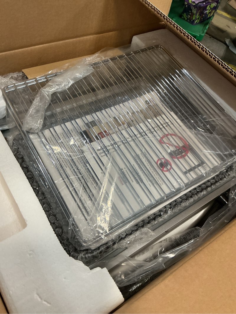 Condition photo showing Good Condition for nuwave bravo air fryer toaster smart oven, 12-in-1 countertop convection, 30-qt xl capacity, 50°-500°f controls, top and bottom heater adjustments 0%-100%, brushed stainless steel look (renewed)