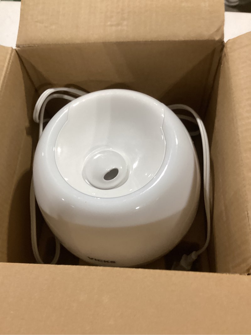 Condition photo showing Good Condition for Vicks 3-in-1 SleepyTime Humidifier, No. 1 Brand Recommended by Pediatricians*. Cool Mist Humidifier with Night-Light, and Essential Oil Diffuser for Baby and Kids rooms. Visible Cool Mist, White.