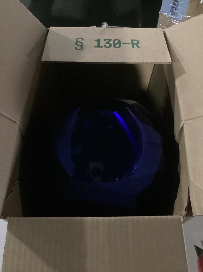 Condition photo showing Good Condition for 10 inch Diameter Blue Gazing Ball,Blue Stainless Steel Polished Reflective Smooth Garden Sphere Globe Mirror,Colorful and Shiny Addition to Any Garden or Home 25 cm/10 inch