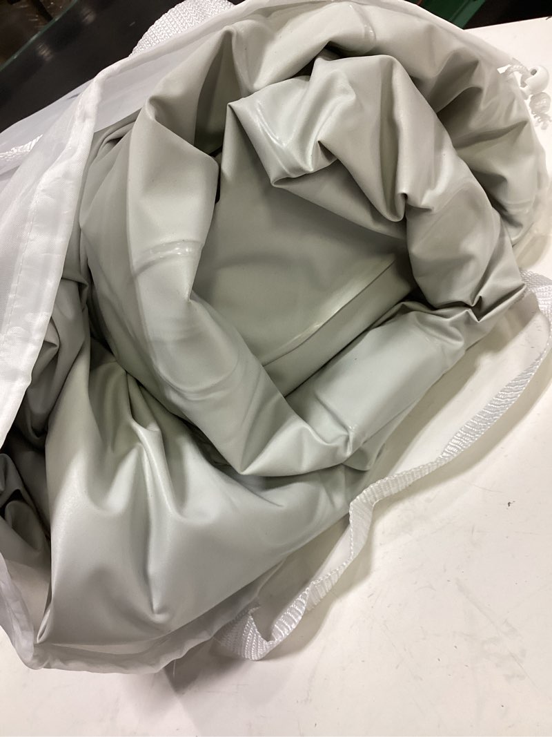 Condition photo showing As Is for queen air mattress with built in pump 18"raised inflatable mattress queen airbed blow up mattress luxurious comfort for home and guests 80"*60"*18"air bed 3 mins fast inflate/deflate 660lbs max 18" blue & white queen