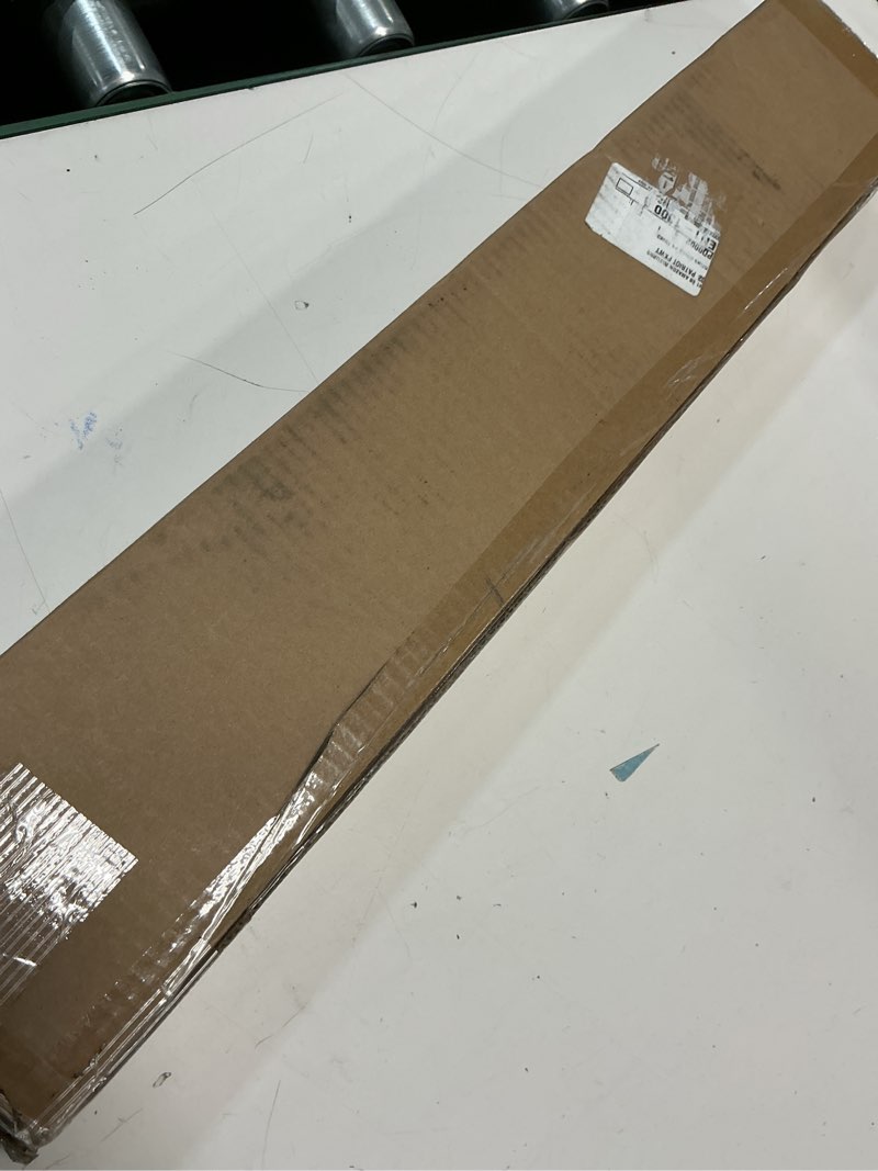 Condition photo showing As Is for no drill blinds for windows 1" vinyl l-shaped slats cordless mini blinds for home, for window size 23" w × 48" h white white 23" w × 48" h