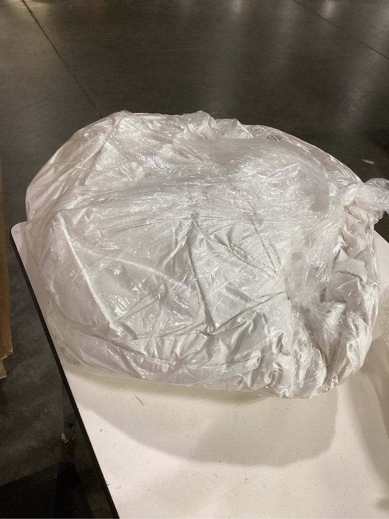 Condition photo showing As Is for ultra warm luxe goose down comforter, king/cal king, white