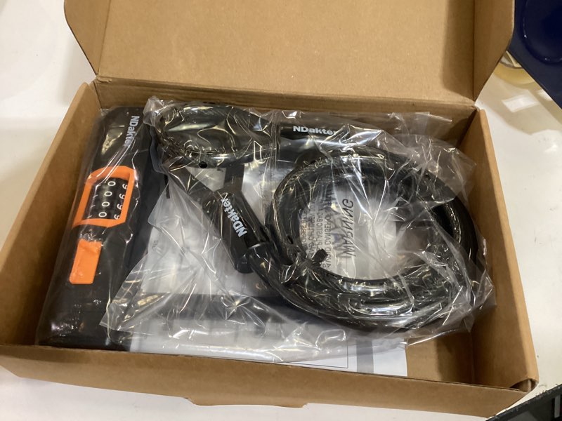 Condition photo showing Good Condition for ndakter bike locks heavy duty anti theft, combo bike u lock, 4-digit resettable combination bicycle lock, large u shaped ebike lock with 5ft steel cable for electric bike, escooter, motorcycle,door 4.5 x 7.5in lock with 5ft x 0.4in cable