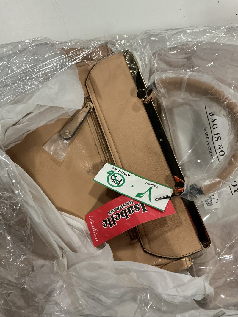 Condition photo showing Good Condition for isabelle handbag womens vegan tan 
