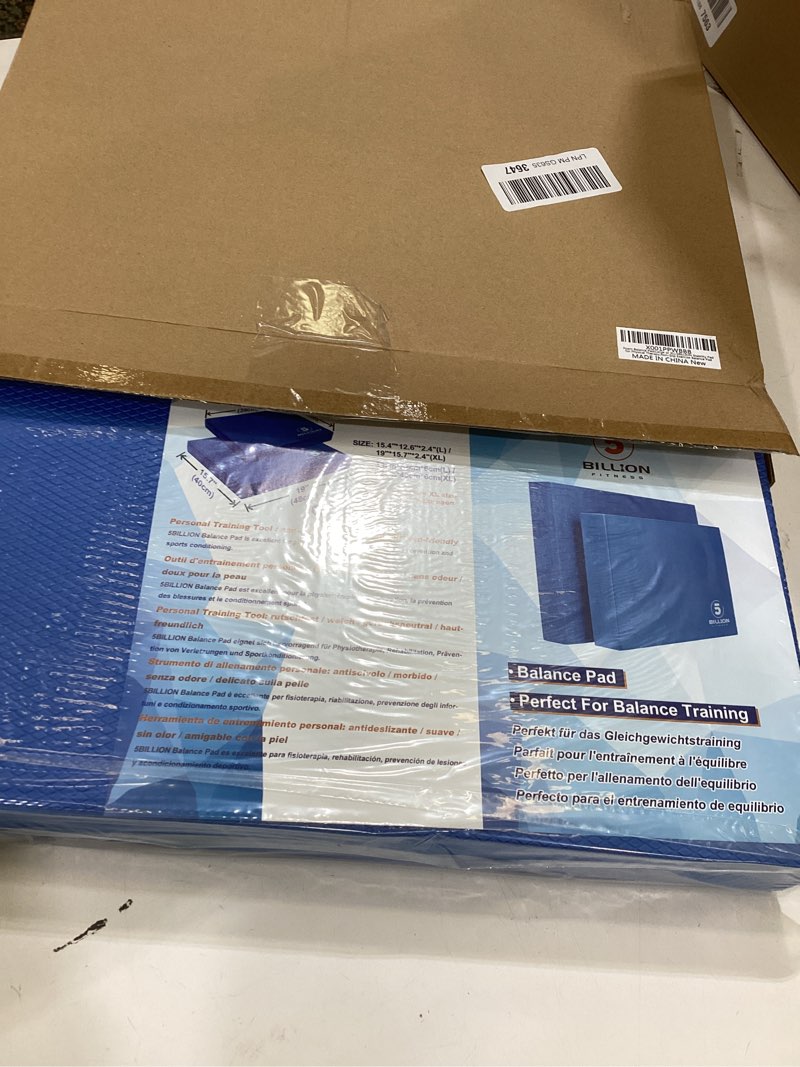Condition photo showing Good Condition for foam balance pad,5billion stability pad for physical therapy,non-slip exercise balance pad for balance workouts,yoga knee pad for gym fitness stretching pilate blue-l
