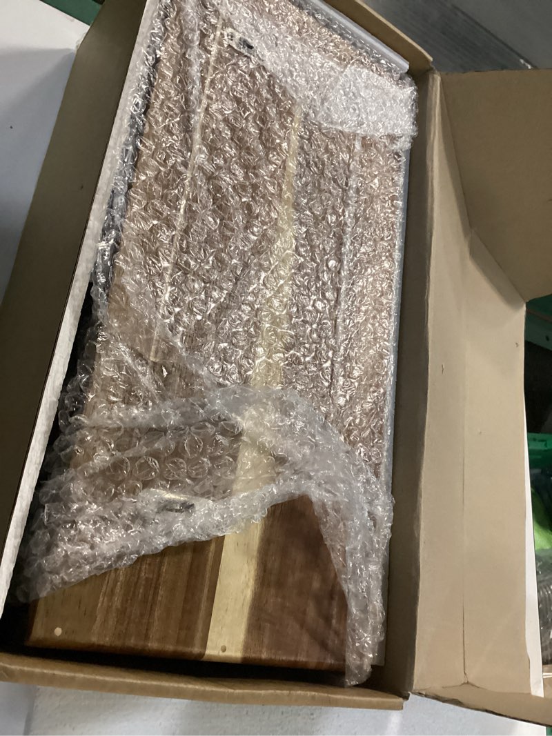 Condition photo showing Good Condition for Acacia Rustic Wood Utensil Holder, Extra Large Cooking Holder with Drying Stone Base and 8 Compartments, Farmhouse Kitchen Countertop Organizer