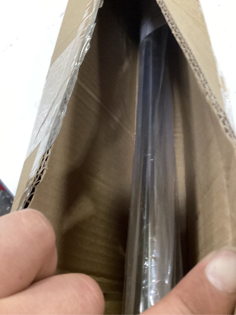 Condition photo showing Good Condition for Adjustable Curved Shower Rod, 42-72 inches Extra Wide Shower Curtain Rod, Rust proof, Premium Stainless Steel, Curved Shower Curtain Rod for Bathroom, Need to Drill, Silver Silver 42-72 inches