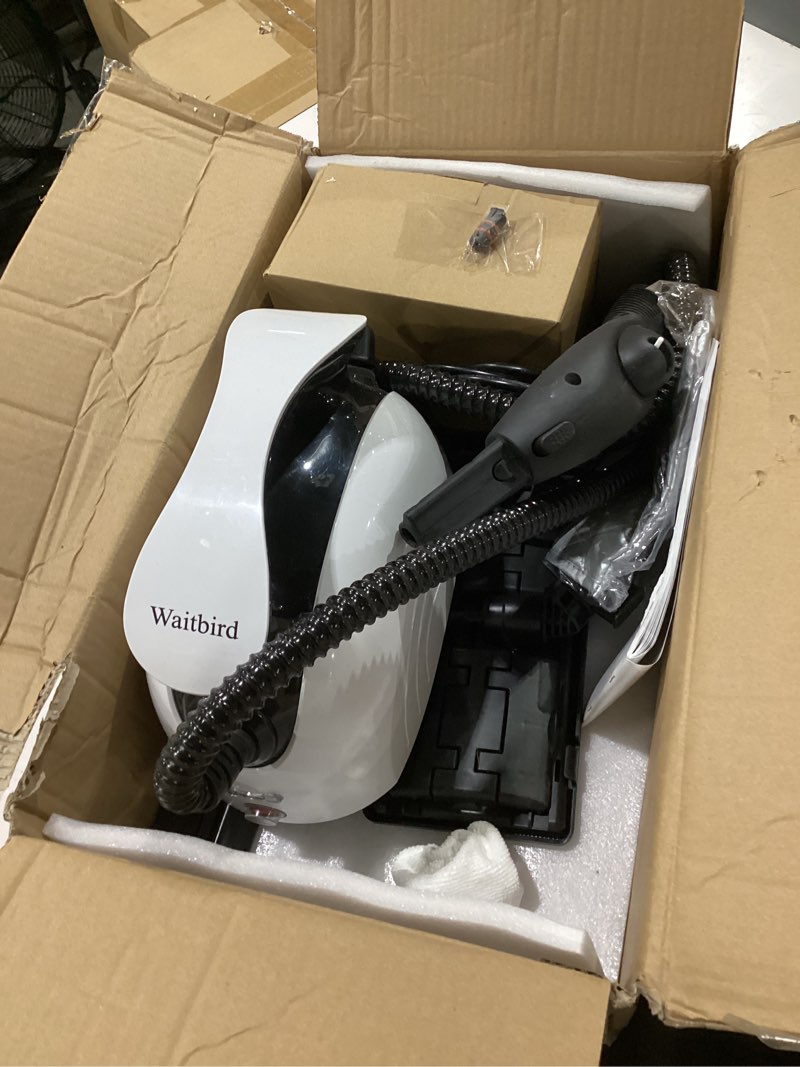 Condition photo showing Good Condition for waitbird 4.5 bar 300°f steam cleaner for bathroom, kitchen, floor & grout | ease of use| quick heat up | large water tank | quiet operation | safety lock | 21 accessories for tiles, toilets & stovetop white