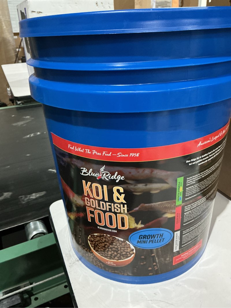 Blue Ridge Koi Fish Food 14lb - Koi Food Mini Growth Formula, Goldfish Food, Premium Fish Food for P