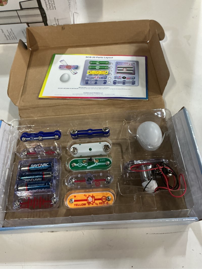 Condition photo showing Good Condition for snap circuits beginner, electronics exploration kit, stem kit for ages 5-9 (scb-20)