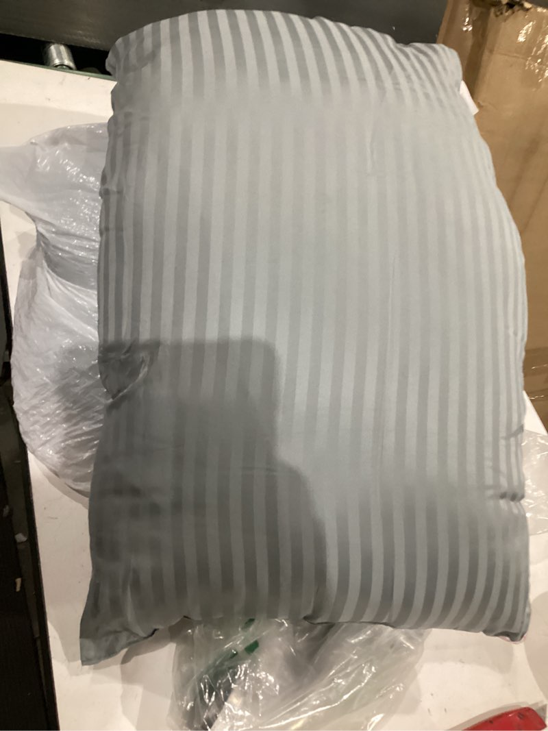 2 Pillowcase 60x63 cm - 100% cotton satin - Classic white stripes