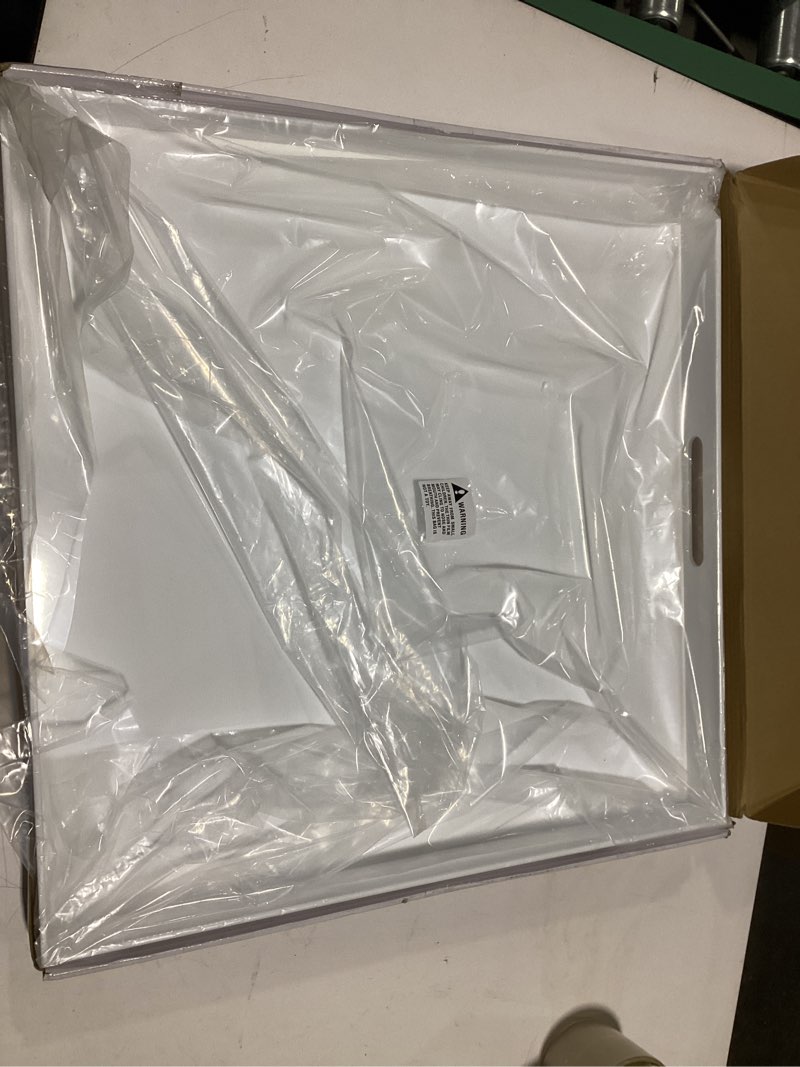 Condition photo showing item condition for 22×22 Inches Oversize Extra Large Sturdy Glossy White Acrylic Serving Tray King Size Decorative Big Ottoman Trays with Cut Out Handles Water Proof Bed Tray Coffee Counter Top Organizer Glossy White 22×22 Inch