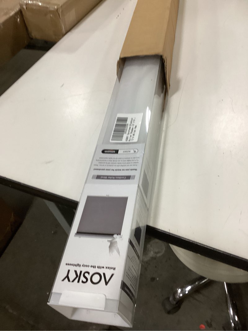 Condition photo showing Good Condition for AOSKY Cordless Roller Shades Blackout Blinds for Windows Room Darkening Rolled Up Shades with Spring System, UV Protection Window Shades Door Blinds for Home and Office (31.5" W x 72" H, Grey) 31.5"W x 72"H Grey