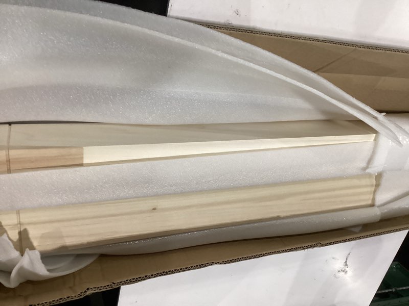 Condition photo showing Good Condition for 2 pcs 3" x 3" x 48" solid poplar stair newel post with a single groove notched newel wood balusters for staircase interior railing newels for stair handrails 3 x 3 x 48" poplar 2