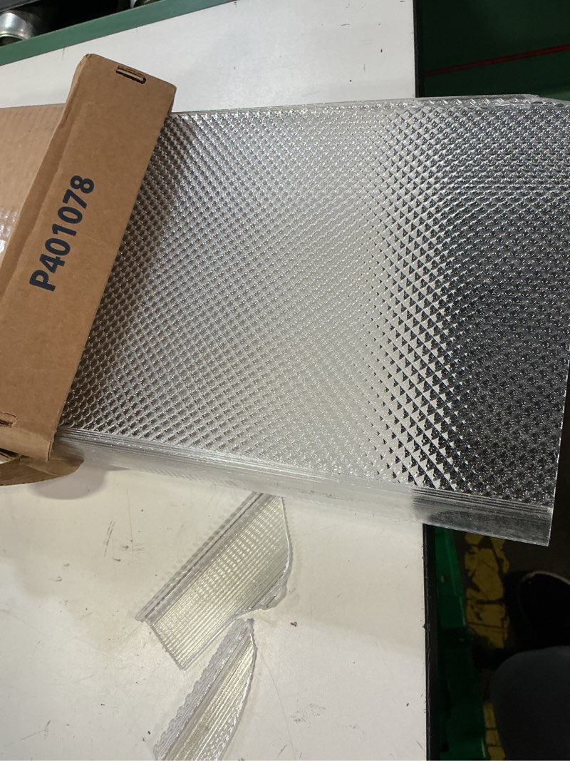 Condition photo showing As Is for lithonia lighting 4 foot replacement acrylic diffuser lens, clear prismatic replacement cover for 48-inch sb series narrow body square wraparound ceiling light fixture for shop lights