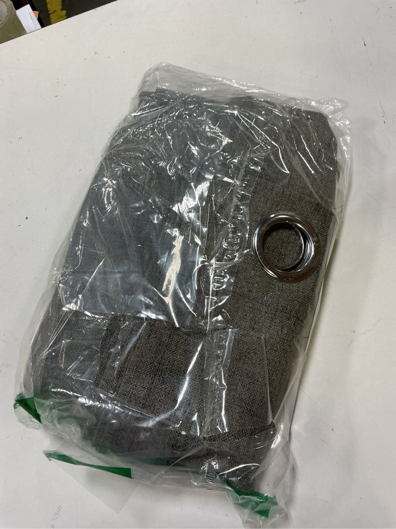 Condition photo showing Good Condition for Joydeco Blackout Curtains 90 Inches Long 2 Panels Burg, Room Darkening Curtains for Bedroom, 100% Black Out Textured Thermal Drapes Privacy Protection 2 Panels Set(W52 x L90 Inch, Grey) Dark Grey 52"W x 90"L (Pack of 2)