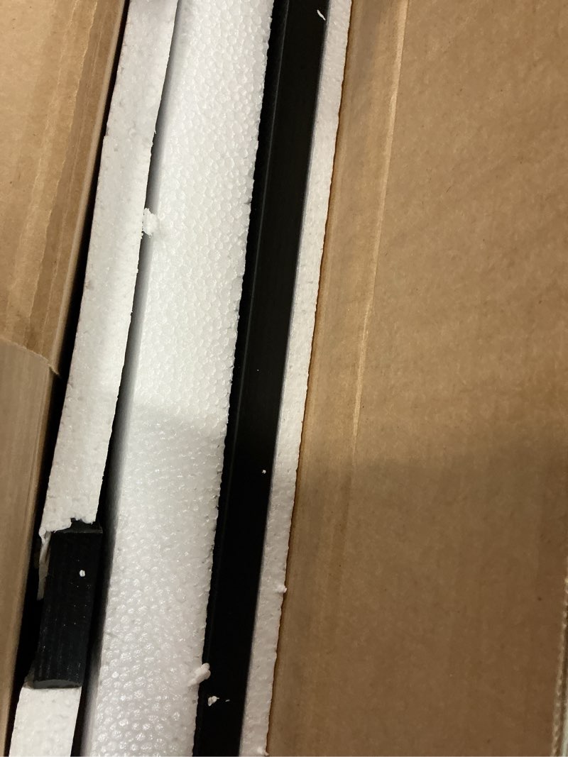 Condition photo showing As Is for Huuger Folding Desk for Small Spaces, 31.5 Inch Foldable Computer Table, for Home Office, Study, Bedroom, Dorm, Space Saving, Small Writing Work Office Computer Desk, Easy to Fold, Black Black 18.9"D x 31.5"W