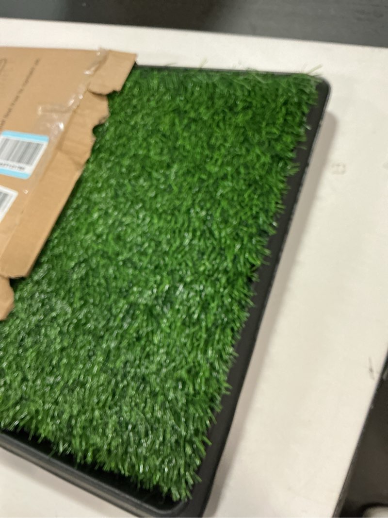 Condition photo showing Good Condition for LOOBANI Dog Grass Pad with Tray - Dog Litter Box - Indoor Potty for Apartment and Patio Training - with 2 Packs Grass Pee Pads for Replacement, 16×20 Inch