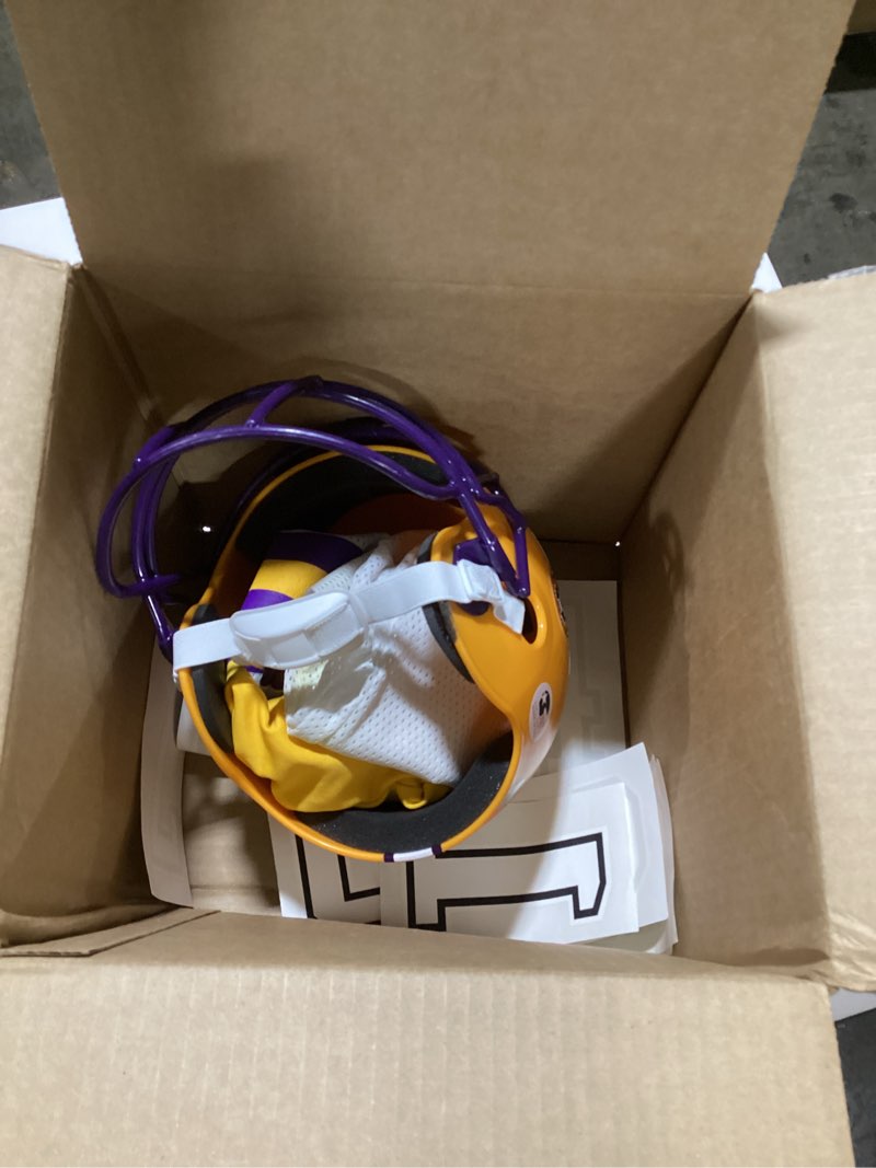 Condition photo showing Good Condition for Franklin Sports NCAA Kids Football Uniform Sets - College Football Jersey, Helmet + Pants for Boys + Girls - NCAA Official LSU Tigers Small