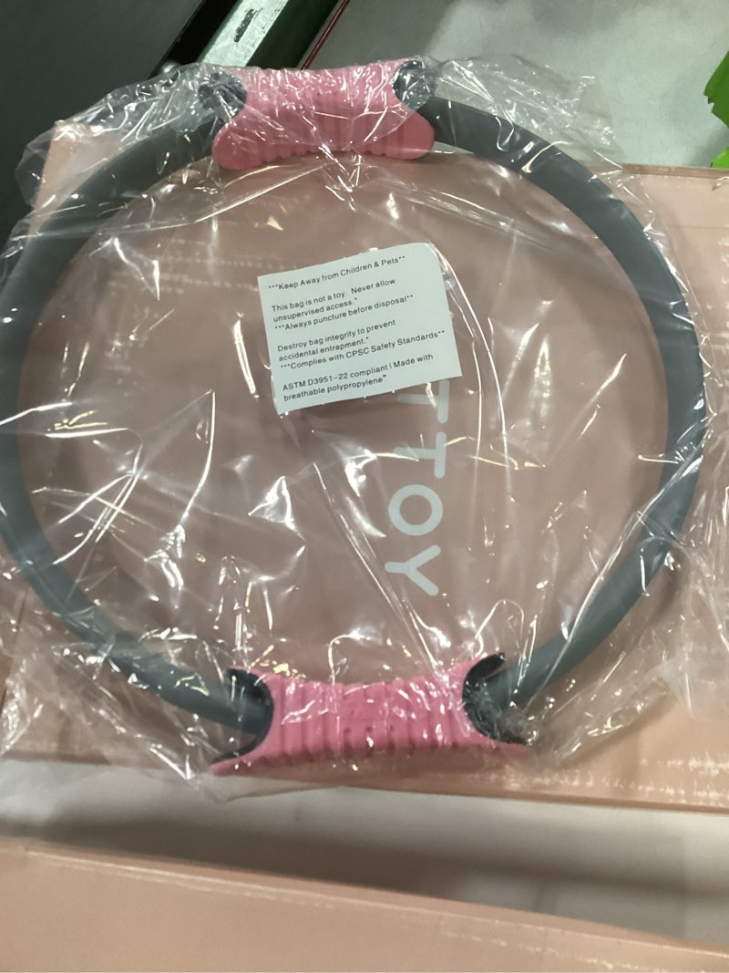 Condition photo showing As Is for ((Incomplete))YOTTOY Pilates Ring and Ball Set, Figure 8 Resistance Bands, Stretch Bands&Guide,Pilates Equipment Set for Beginners for Home Workouts Core Strength, Yoga, Physical Therapy & Rehab 13.5 Inch Blue