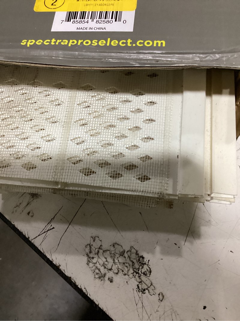 Condition photo showing As Is for spectra armour guard 6" x 3' vinyl white multipack gutter guard vinyl k style 6-in x 3-ft gutter guard