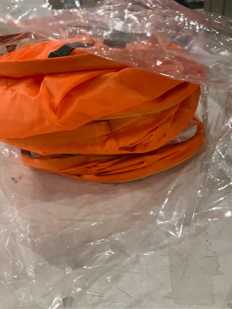 Condition photo showing As Is for 6 Pcs Halloween LED Light Up Buckets Collapsible Reusable Smile Face Multipurpose Pumpkin Candy Buck