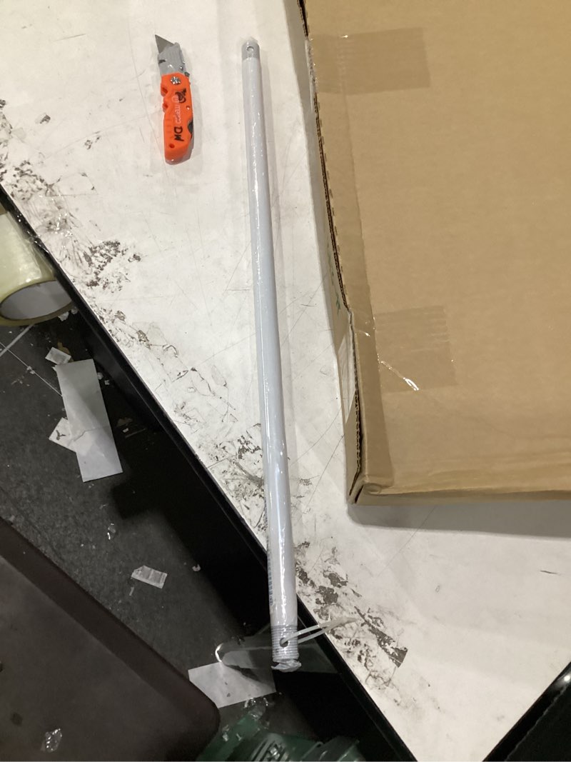 Condition photo showing New/Like New for westinghouse lighting 7724300 extension down rod, 1/2-inch id by 24-inch, white finish white finish 24 inch, 1/2 inch diameter