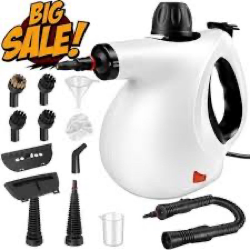 handheld steam cleaner multi-surface natural steamer with 12-pc accessories
