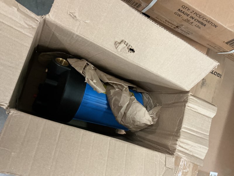 Condition photo showing As Is for iSpring WGB32B-KS Whole House Water Filter System, 3-Stage Filtration, Reduces Heavy Metals, Hydrogen Sulfide, Chlorine, Chloramine, Sediments